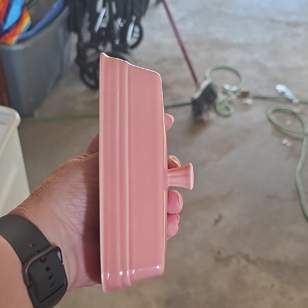Fiestaware Pink Ceramic Butter Dish with Lid - Picture 6 of 11